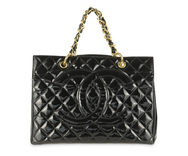 Chanel Timeless Black Patent Leather Tote