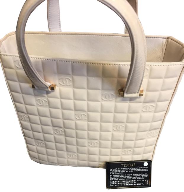 Chanel Timeless Chocolate WhiteCream Patent Leather Tote