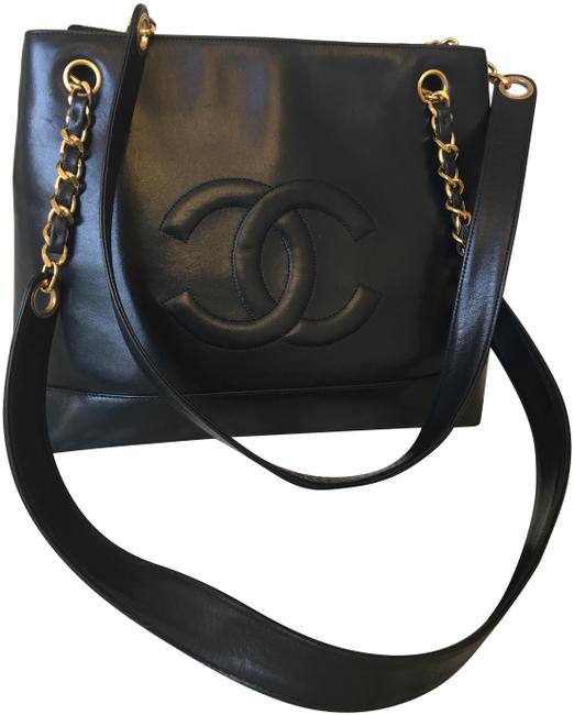 Chanel Timeless Lamb Black Lambskin Leather Tote