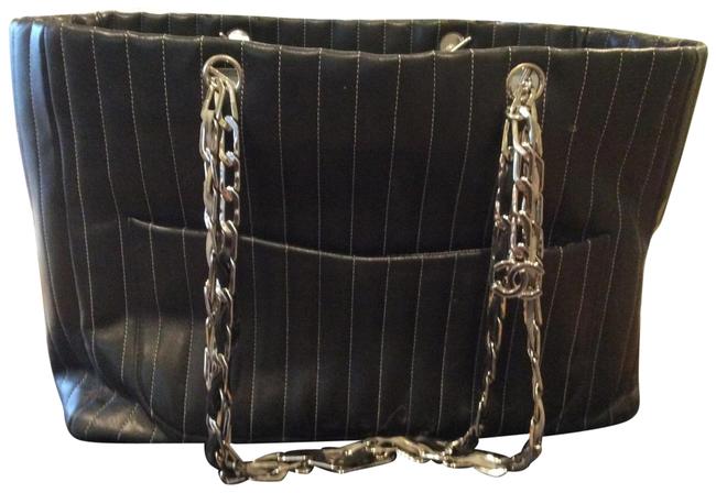 Chanel Timeless Large Black &amp; Gray Leather Tote