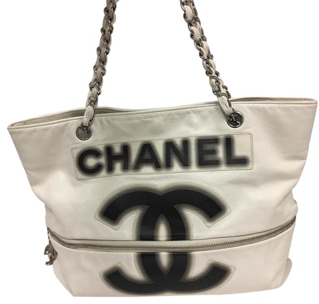 Chanel Timeless Paris London Off White Leather Tote