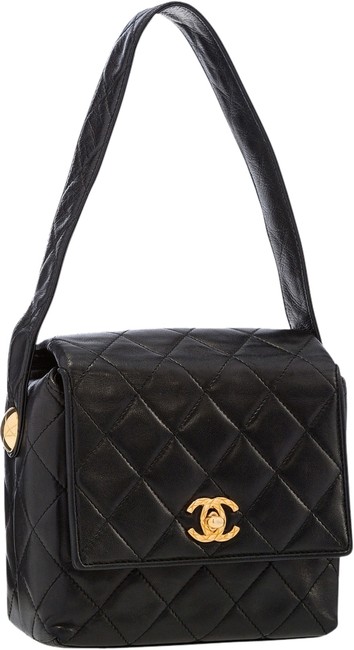 Chanel Timeless Bag Quilted with Gold Hardware Black Lambskin Leather Tote