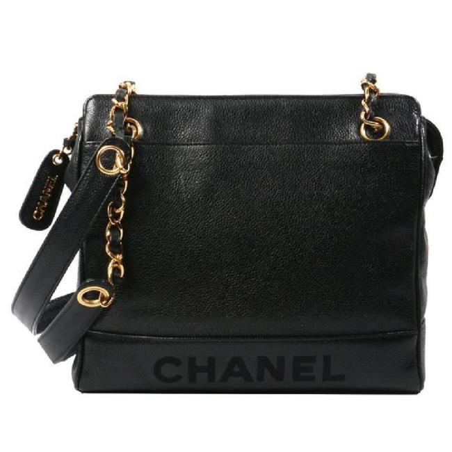 Chanel Timeless Shopping Vintage Black Caviar Leather Tote