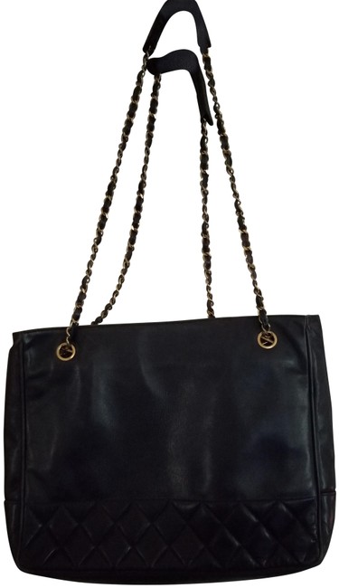 Chanel Timeless Vintage Blue Leather Tote