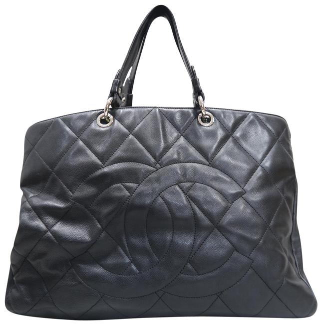 Chanel XL Timeless Black Calfskin Leather Tote