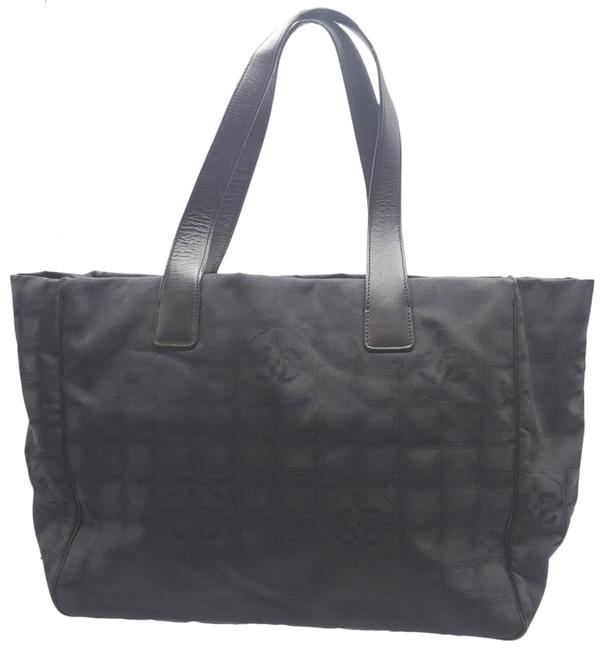 Chanel Travel Ligne Black Nylon Tote