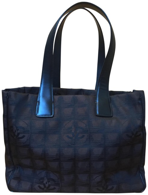 Chanel Travel Ligne Pm Dark Brown Jacquard Tote