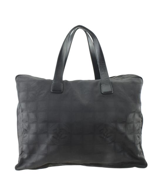 Chanel Travel Line 174453 Black Nylon Tote