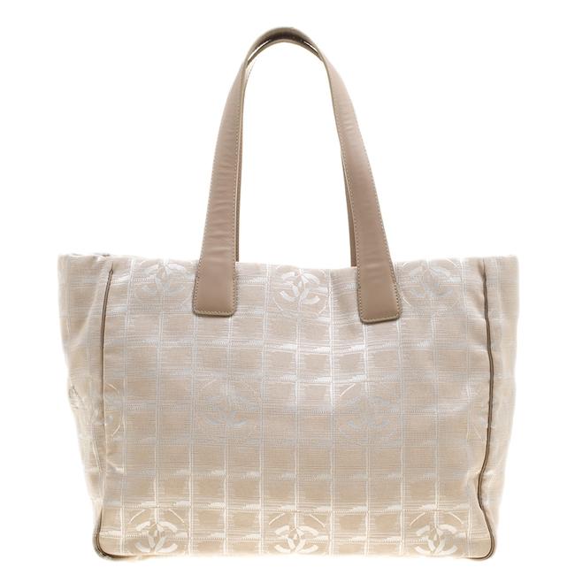 Chanel Travel Line Beige Nylon Tote