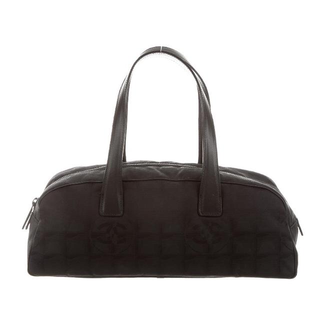 Chanel Bag Travel Line Handle Black Nylon Tote