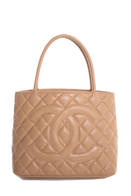 Chanel Vintage Timeless Shopper Beige Tote