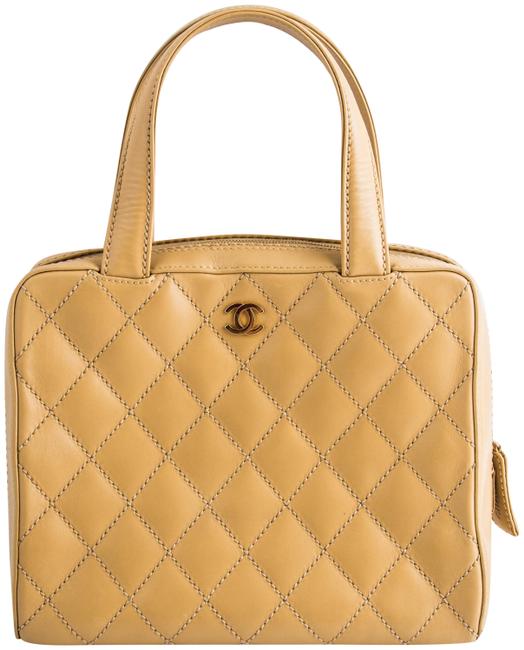 Chanel Bag Wild Stitch Large Beige Leather Tote