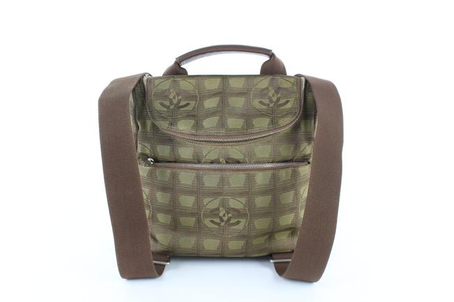 Chanel New Line Khaki Convertible 3way 14cz1113 Brown Canvas Backpack