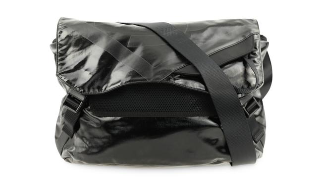 Chanel 200ports Black Vinyl Messenger Bag