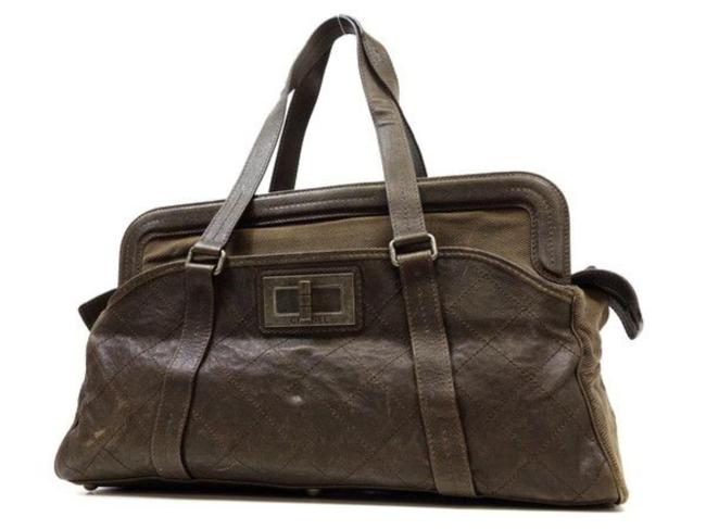Chanel 255 Reissue Duffle Caviar 225064 Brown Leather WeekendTravel Bag