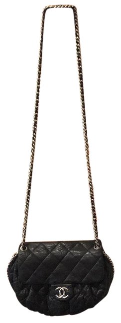 Chanel A49889y06994 Black Grained Calfskin Caviar Messenger Bag