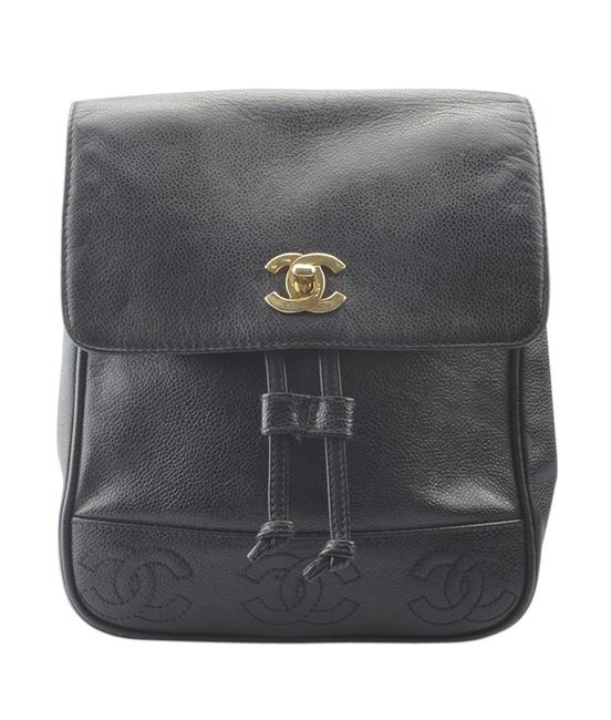 Chanel 155331 Black Leather Backpack