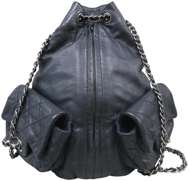 Chanel Large Is Black Calfskin Backpack