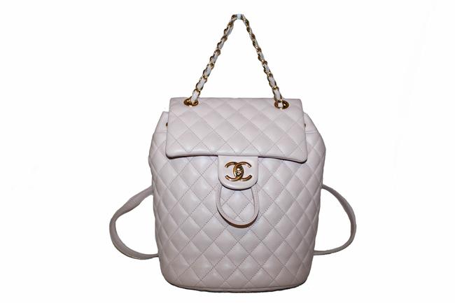 Chanel Quilted Light Pink Lambskin Leather Backpack