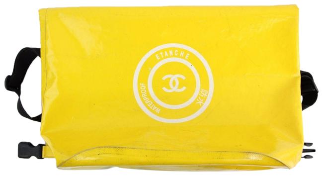 Chanel Backpack Yellow Plastic WeekendTravel Bag