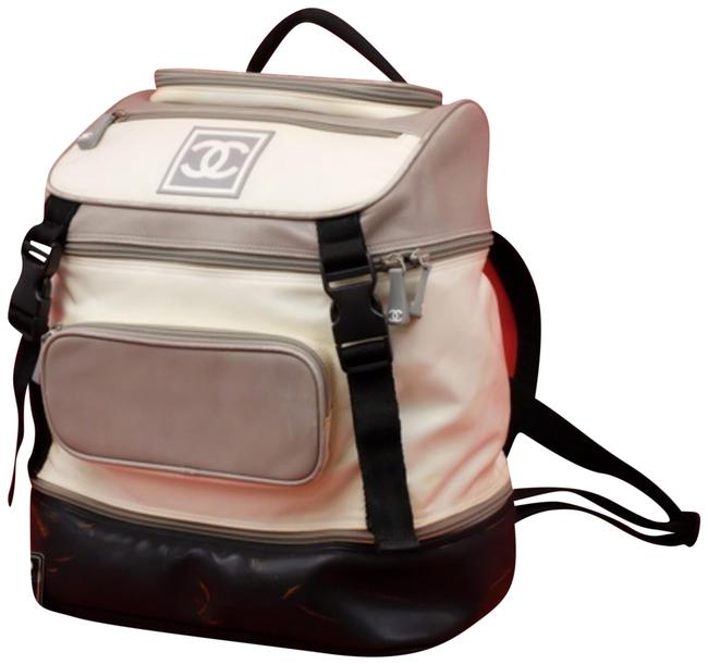 Chanel Bicolor Cc Sports Logo 235062 Gray Nylon Backpack