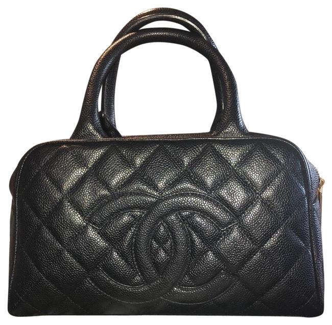 Chanel Black Caviar Leather Baguette
