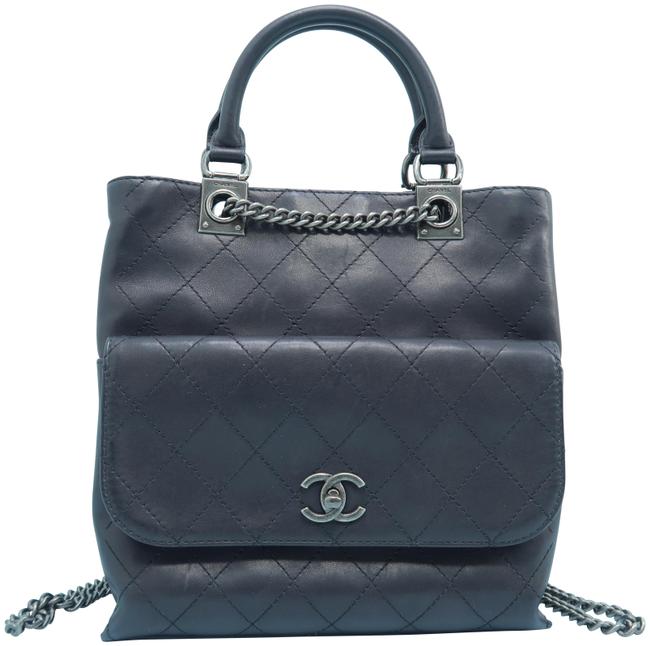 Chanel Black Lambskin Leather Backpack