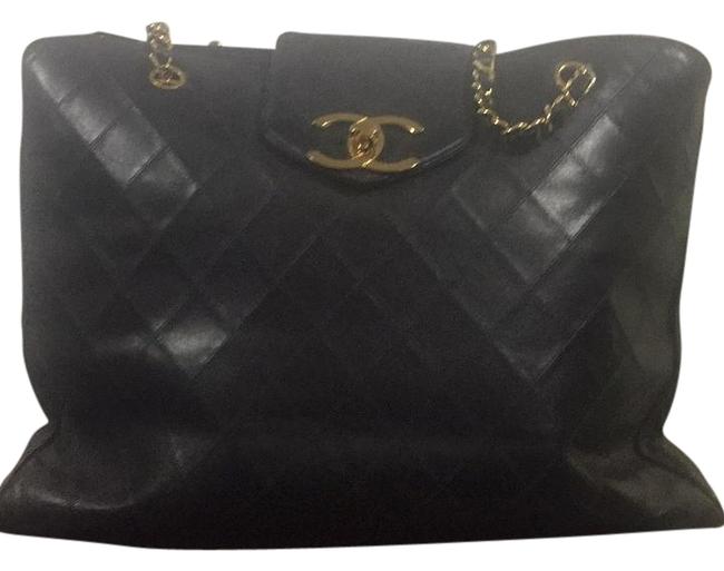 Chanel Black Leather WeekendTravel Bag