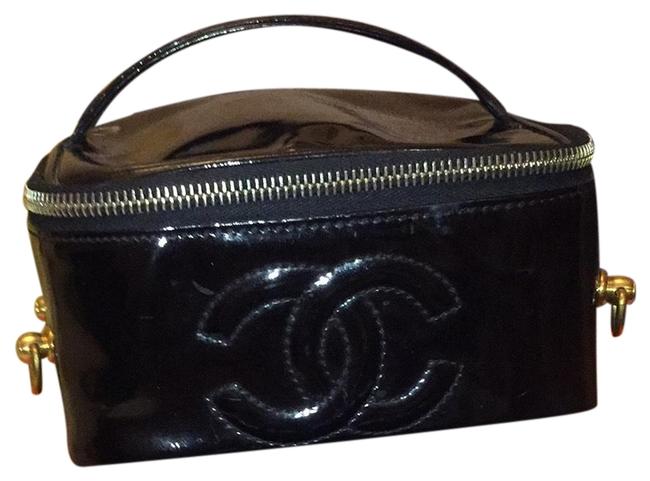 Chanel Black Leather Wristlet