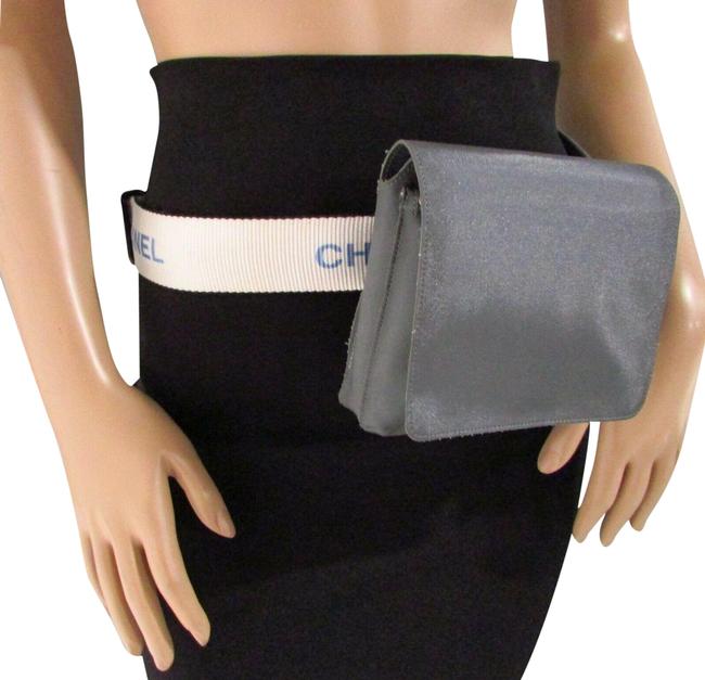Chanel Body Fanny Pack Belt Gray Nylon Backpack