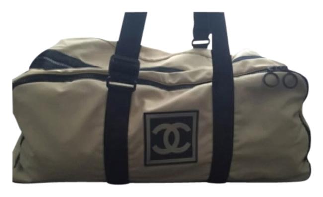Chanel Brown Canvas WeekendTravel Bag