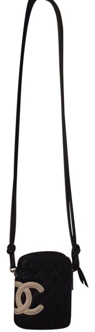 Chanel Cambon Ligne Mini Black and White Lambskin Leather Messenger Bag