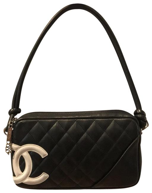 Chanel Cambon Small Cc Black Leather Baguette