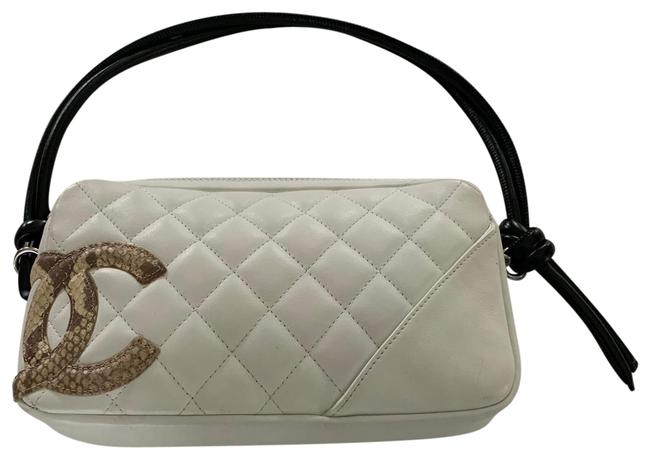 Chanel Cambon Small Purse White Leather Baguette