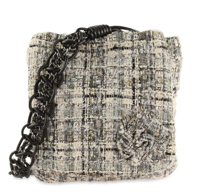 Chanel Camellia Large Multicolor Tweed Messenger Bag