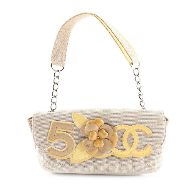 Chanel Limited Edition Camilla Patent Bag Canvass and Leather Baguette