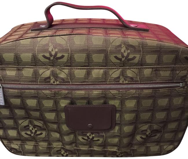Chanel Carry On Light Brown MaterialLeather WeekendTravel Bag