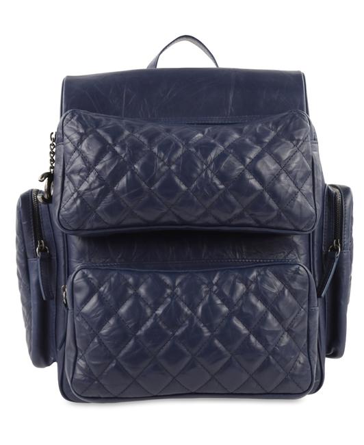 Chanel Casual Rock Dark Blue Calfskin Leather Backpack