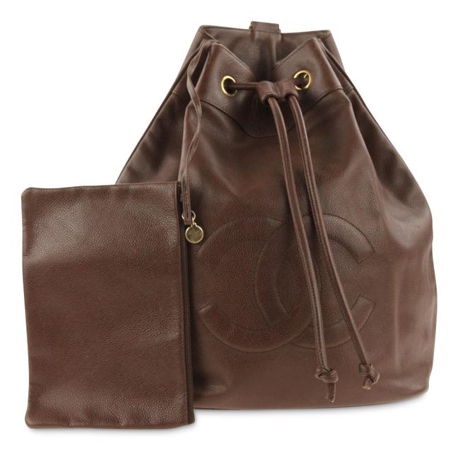 Chanel Caviar Sling Brown Leather Backpack