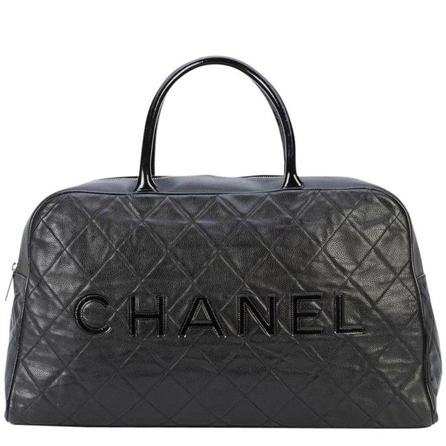 Chanel Caviar WeekendTravel Black Leather WeekendTravel Bag