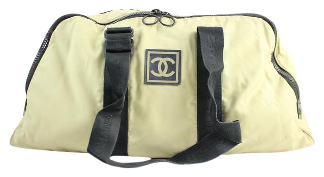 Chanel Duffle Cc Logo Gym 212361 Bicolor WeekendTravel Bag