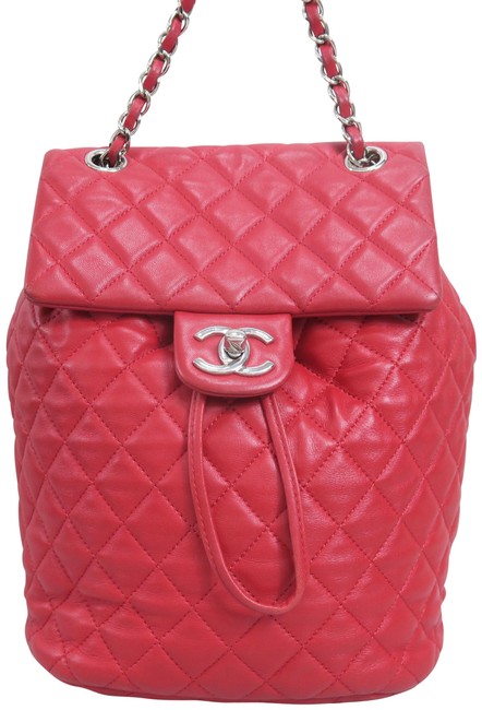 Chanel Cerf Small Urban Spirit Red Lambskin Backpack