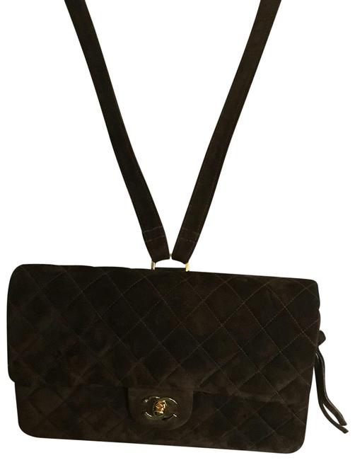 Chanel Classic Bark Brown Suede Leather Backpack