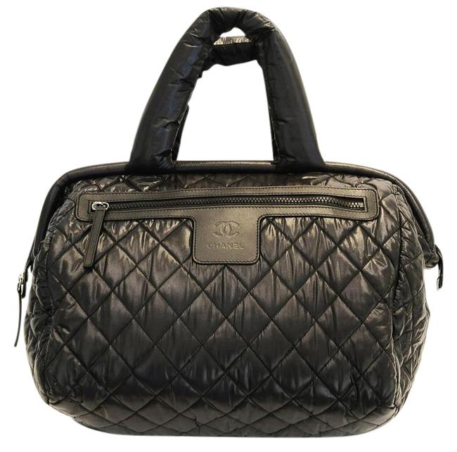 Chanel Bowling Cocoon Coco Black Nylon WeekendTravel Bag