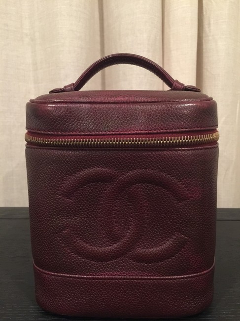 Chanel Cosmetic Case Burgundy WeekendTravel Bag
