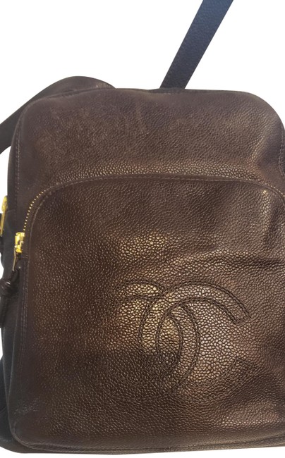 Chanel Dark Brown Leather Backpack