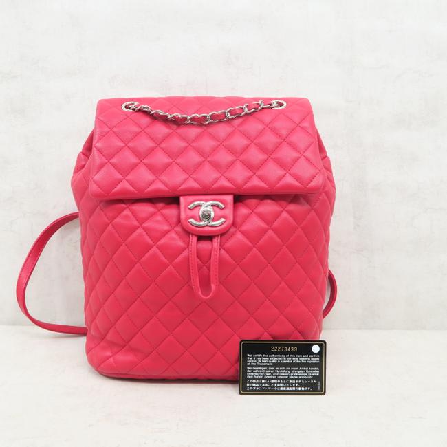 Chanel Drawstring Bag Urban Spirit Red Calfskin Leather Backpack