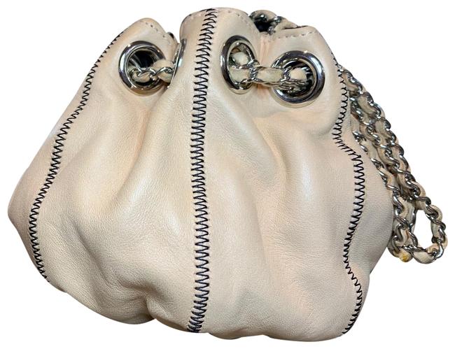 Chanel Drawstring Ball Chain Pink Leather Wristlet