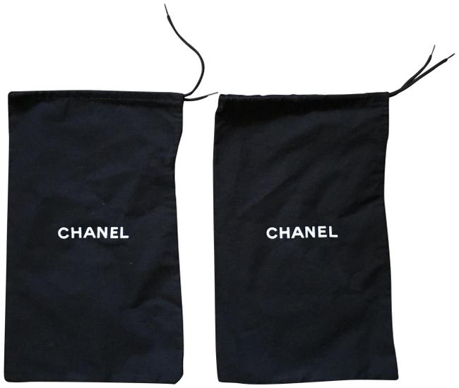 Chanel Drawstring Dust For Shoes Black Cotton Blend WeekendTravel Bag