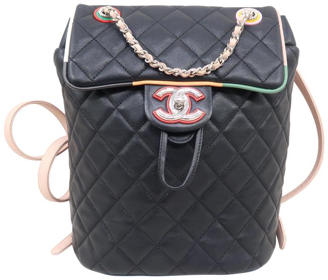 Chanel Drawstring Small Urban Spirit Black Calfskin Backpack
